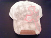 Pink and Tan Rhinestone Cross - Grunge