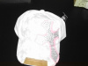 White with Pink Rhinestone